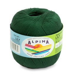 Пряжа ALPINA LILY (100% мерсеризованный хлопок) 10х50г/175м цв.138 зеленый