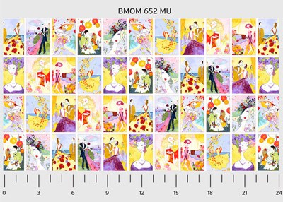 Ткань для пэчворка PEPPY Blissful Moments Panel 146 г/м  100% хлопок цв.BMOM 652MU уп.60х110 см