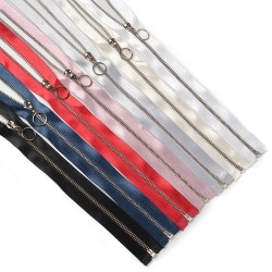 Молния MaxZipper мет. №5 никель атласная тесьма/ 70 см уп.7цв х 2шт