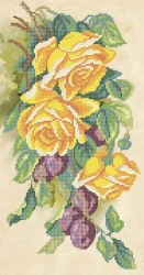 Рисунок на ткани АНГЕЛIКА арт. A568 Розы и сливы 21х40 см