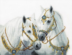 Набор для вышивания Crystal Art арт.BT-249 Свадебные лошади 39х30 см