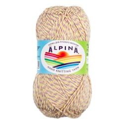 Пряжа ALPINA LOLLIPOP (100% хлопок) 10х50г/175м цв.01 персиковый-бежевый-салатовый-сиреневый