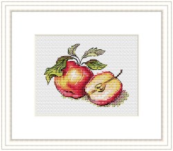 Набор для вышивания ЖАР-ПТИЦА арт.М-596 Сочные яблочки 10х14 см