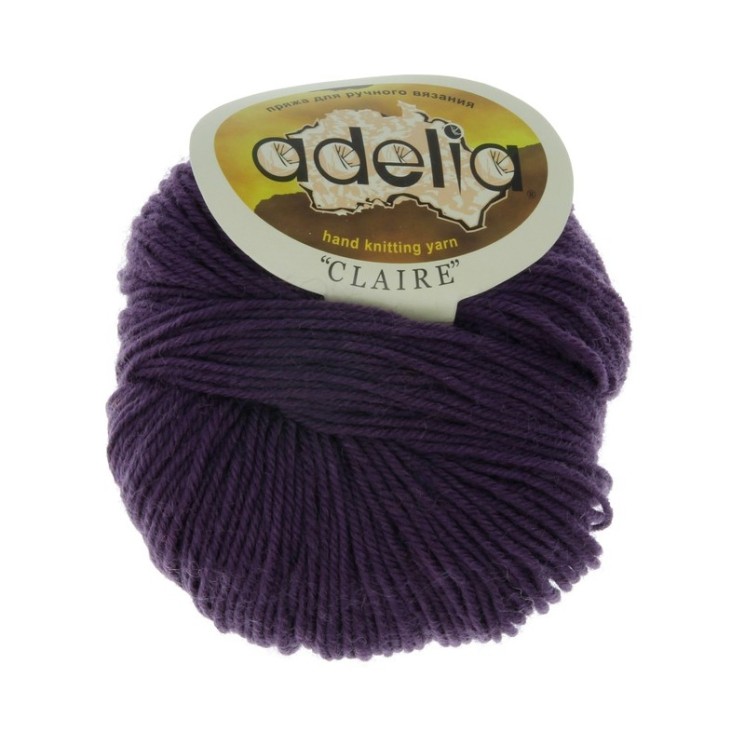 Пряжа ADELIA CLAIRE (50% шерсть, 50% акрил) 10х50г/138м цв.258 серо-фиолетовый