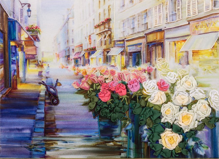 Набор для вышивания PANNA "Живая картина" арт. JK-2021 Цветы Парижа 17,5х24,5 см