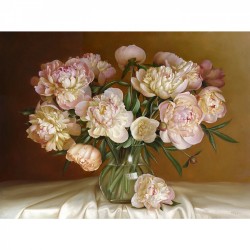 Картины мозаикой Molly арт.KM0261 Бузин. Букет в теплых тонах (39 цветов) 40х50 см