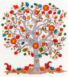 Набор для вышивания Bothy Threads арт.XKA12 Love Autumn (Любимая осень) 23х26 см