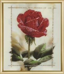 Набор "ЧМ" арт. КС-065 для изготовления картины со стразами "Роза" 20,5х24 см
