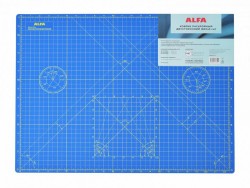 Коврик раскройный двухсторонний ALFA AF-A2Blue 60х45см, цвет синий, 2мм