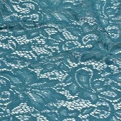 Кружевная ткань (гипюр) с кордом арт.TBY.3036 шир.150см 130 г/м цв.908 морская волна уп.1м