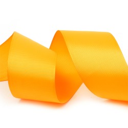Лента Ideal репсовая в рубчик шир.50мм цв. 662 (025) св.оранжевый уп.27,42м