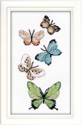 Набор для вышивания ОВЕН арт. 1076 Бабочки 17х8 см упак (1 шт)