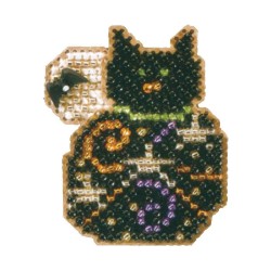 Набор для вышивания бисером MILL HILL Волшебный котенок 3х5 см