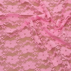 Кружевная ткань стрейч в нарезке арт.TBY.M903 шир.150см 100 г/м цв.135 розовый уп.2,7м