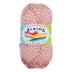 Пряжа ALPINA LOLLIPOP (100% хлопок) 10х50г/175м цв.06 сиреневый-розовый-бежевый-коралловый