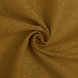 Ткань льняная 190 г/м  лен 40%, вискоза 60% шир.140 см арт.TBY.Li.1002.32 цв.32 горчица уп.5м