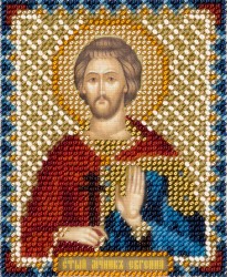 Набор для вышивания PANNA арт. CM-1875 Икона Святого мученика Евгения Севастийского 8,5х11 см