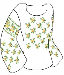 Набор для вышивания женской рубашки КАРОЛИНКА арт. КБСН(хб)-02 85х145 см (размер 44-56)