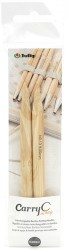Tulip Спицы съемные "CarryC Long" арт.CTMM-39 9мм / 12см, натуральный бамбук, уп.2шт