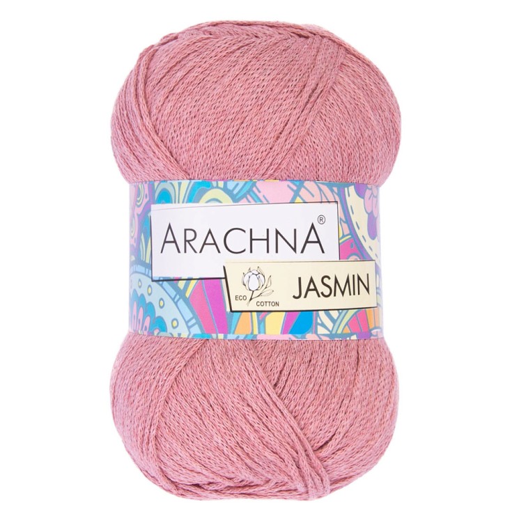 Пряжа ARACHNA JASMIN (80% хлопок, 20% полиэстер) 5х100г/250м цв.161 античная роза