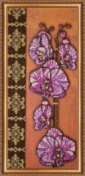 Набор для вышивания бисером АБРИС АРТ арт. AB-100 Орхидеи 1 18х40 см