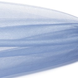 Фатин Кристалл средней жесткости блестящий арт.K.TRM шир.300см, 100% полиэстер цв. 26 К уп.5м - голубой