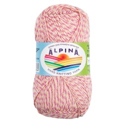 Пряжа ALPINA LOLLIPOP (100% хлопок) 10х50г/175м цв.02 желтый-розовый-персиковый-малиновый