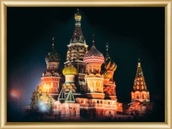Набор ЧМ арт. КС-158 для изготовления картины со стразами Собор Василия Блаженного 30/3x42 см упак (1 шт)