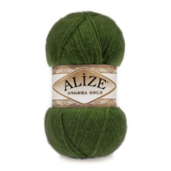 Пряжа для вязания Ализе Angora Gold (20% шерсть, 80% акрил) 5х100г/550м цв.118 зеленая трава