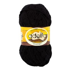 Пряжа ADELIA NAOMI (100% акрил) 5х100г/24м СК цв.02 ЧЕРНЫЙ