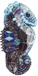 Набор для бисероплетения Crystal Art арт.БП-198 Морской конёк брошь 8х4 см