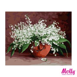 Картины по номерам Molly арт.KH0622 Бузин. Ландыши (24 цвета) 40х50 см