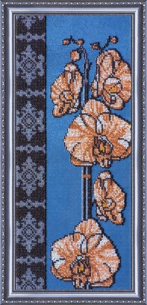 Набор для вышивания бисером АБРИС АРТ арт. AB-101 Орхидеи 2 18х40 см