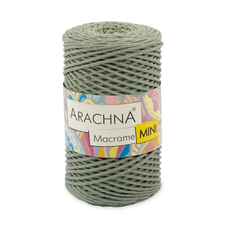 Пряжа ARACHNA Macrame Mini (80% хлопок, 20% полиэстер) 4х250г/200м цв.45 св.хаки