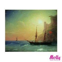 Картины по номерам Molly арт.KH0172 Айвазовский. Берег моря (28 Красок) 40х50 см упак