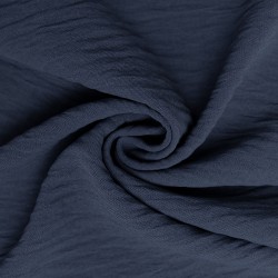 Ткань Лен Манго 110 г кв.м 100% полиэстер шир.148 см арт.Р.34138.17 цв.17 синий уп.30м