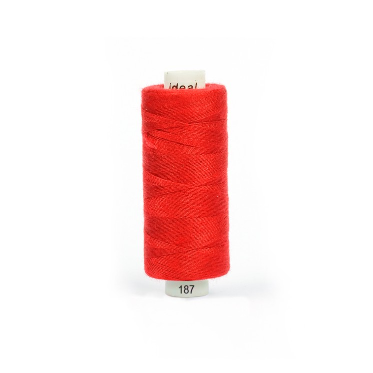 Нитки бытовые IDEAL 40/2 366м 100% п/э, цв.187 бордовый