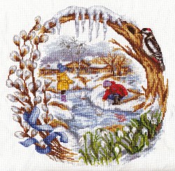 Набор для вышивания PANNA арт. D-1236 Весенний ручеек 24х26 см