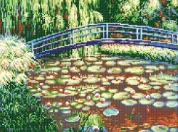 Рисунок на канве КОНЁК арт. 7840 Пруд с кувшинками 29х39 см