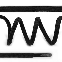 Шнурки круглые полиэфир 4 мм цв.черный F322/S580 арт.TBY 7290-0043, длина 150 см, упак. 50 шт