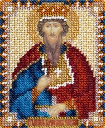 Набор для вышивания PANNA арт. CM-1862 Икона Святого мученика князя Чешского Вячеслава 8,5х11 см