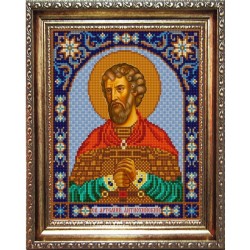 Рисунок на ткани (Бисер) КОНЁК арт. 9339 Святой Артемий 20х25 см