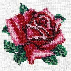 Набор для вышивания бисером LOUISE арт. L426 Нежная роза 11х11 см