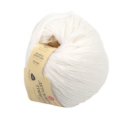 Пряжа для вязания ПЕХ "Детский каприз трикотажный" (50% мериносовая шерсть, 50% фибра) 5х50г/400м цв.001 белый
