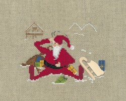 Набор для вышивания Le Bonheur des Dames арт.2624 Pere Noel Luge (Сани Деда Мороза) 12х9 см