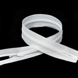 Молния MaxZipper пласт. потайная №3 60см н/р цв.F101 белый уп.100шт А