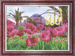Рисунок на ткани КАРОЛИНКА арт. КБП-3056 Тюльпаны у мечети Айя-Софии 26х35,5 см