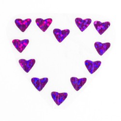Термоаппликации арт.ТВД-1623620 голограмма Сердце цв.фиолетовый 5,5х5 см 5 шт