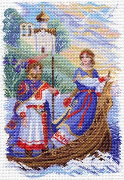 Рисунок на канве МАТРЕНИН ПОСАД арт.37х49 - 1630 Князь Игорь и Ольга