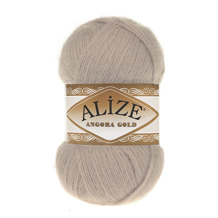 Пряжа для вязания Ализе Angora Gold (20% шерсть, 80% акрил) 5х100г/550м цв.506 молочно - бежевый